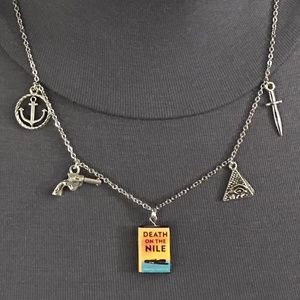 Death on the Nile by Agatha Christie Handmade Literature Necklace, Book Cover